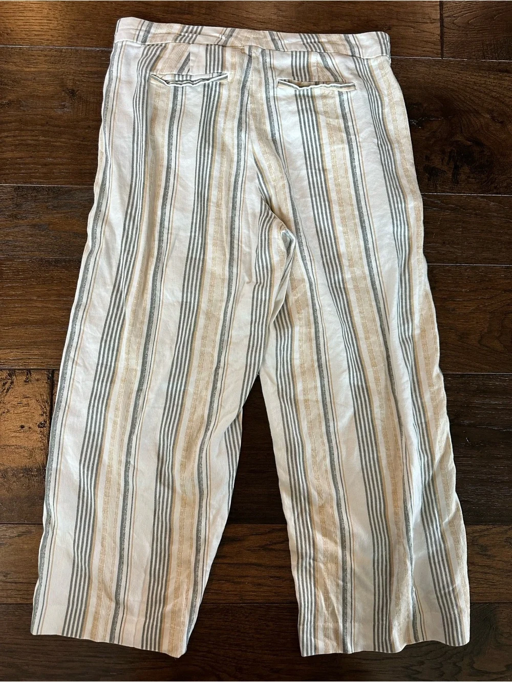 Liverpool Women’s Los Angeles Striped Linen-Blend Pants- size 6